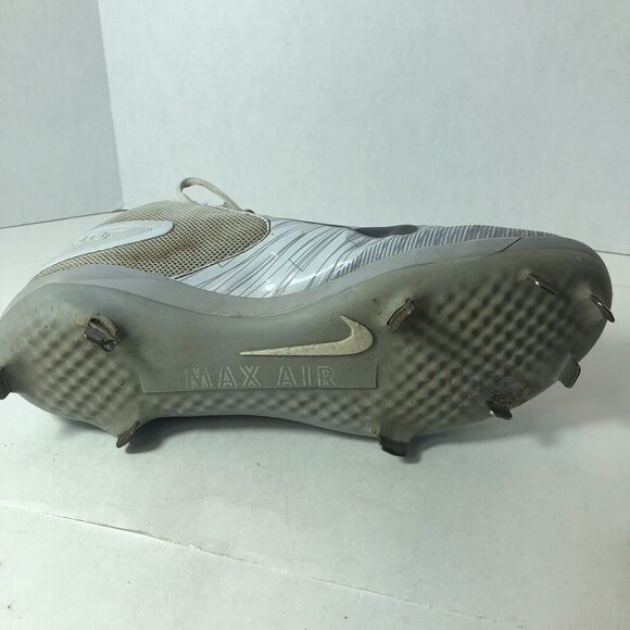Nike Cleats Baseball Men's Size 12 Mike Trout Max Air Gray White Metal READ B4 - Picture 16 of 16